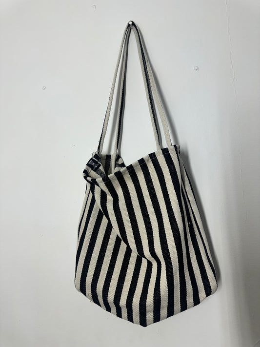 Black on White Tote Bag